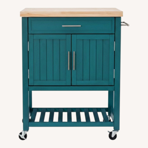 Used Amazon Blue Kitchen Cart for sale on AptDeco