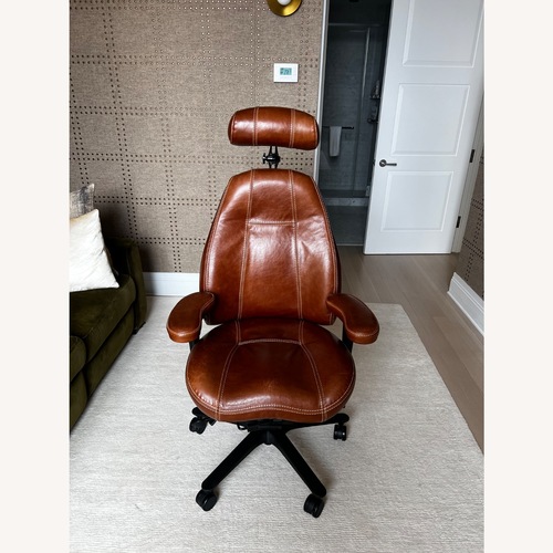Used Lifeform Light Brown Leather Office Chair for sale on AptDeco