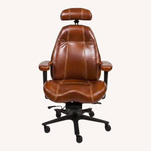 Used Lifeform Light Brown Leather Office Chair for sale on AptDeco