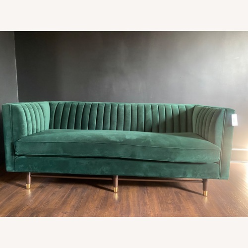Used Joybird Green Velvet Loveseat for sale on AptDeco