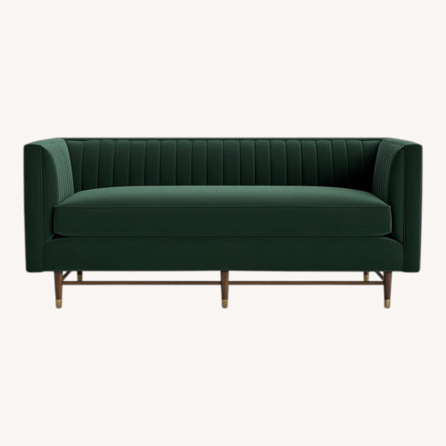 Used Joybird Green Velvet Loveseat for sale on AptDeco