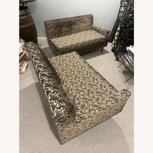 Used Vintage 60s Mid-Century Modern Sofa W Damask Uphol for sale on AptDeco