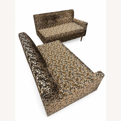 Used Vintage 60s Mid-Century Modern Sofa W Damask Uphol for sale on AptDeco