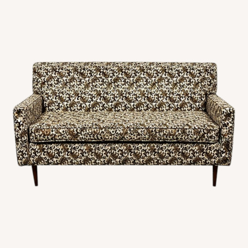 Used Vintage 60s Mid-Century Modern Sofa W Damask Uphol for sale on AptDeco