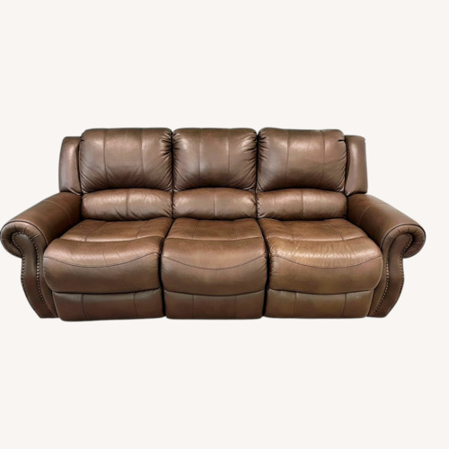 Used Manual Leather 3 Seater Recliner for sale on AptDeco
