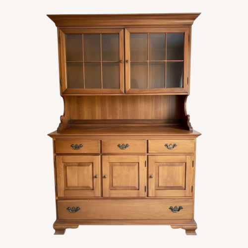 Used Vintage Solid Wood Buffet and Hutch for sale on AptDeco