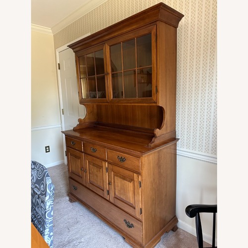 Used Vintage Solid Wood Buffet and Hutch for sale on AptDeco