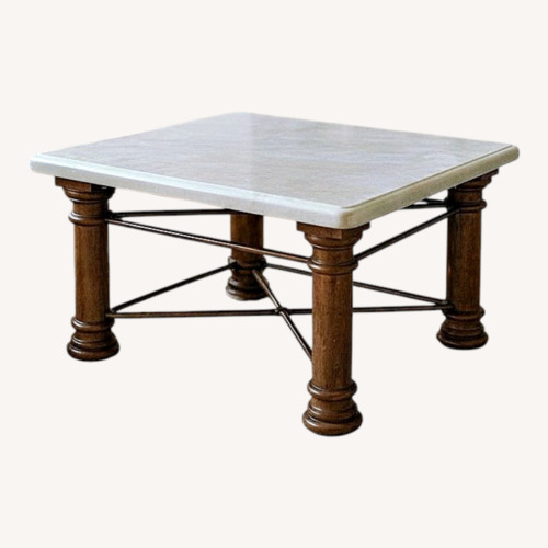 Used Metal Base with Stone Top for sale on AptDeco