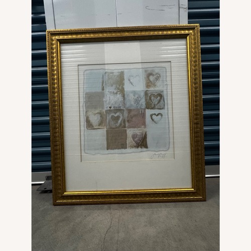 Used Gold Heart Wall Art Set of Two for sale on AptDeco