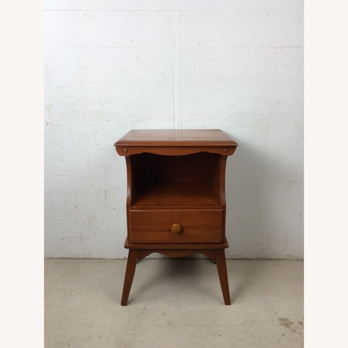 Used Colonial Revival Maple Nightstand with Drawer for sale on AptDeco