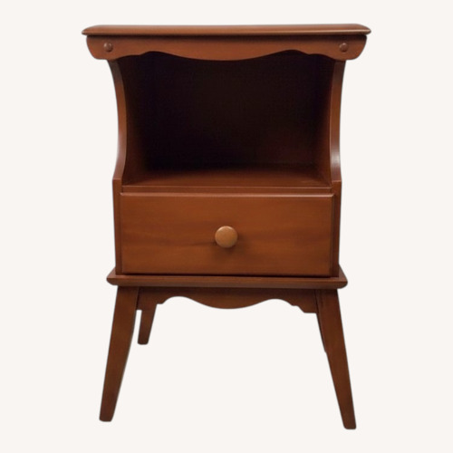 Used Colonial Revival Maple Nightstand with Drawer for sale on AptDeco