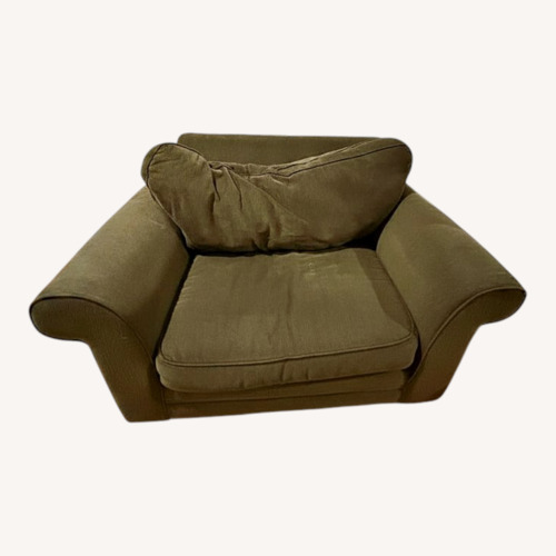 Used Green Fabric Corduroy Armchair for sale on AptDeco
