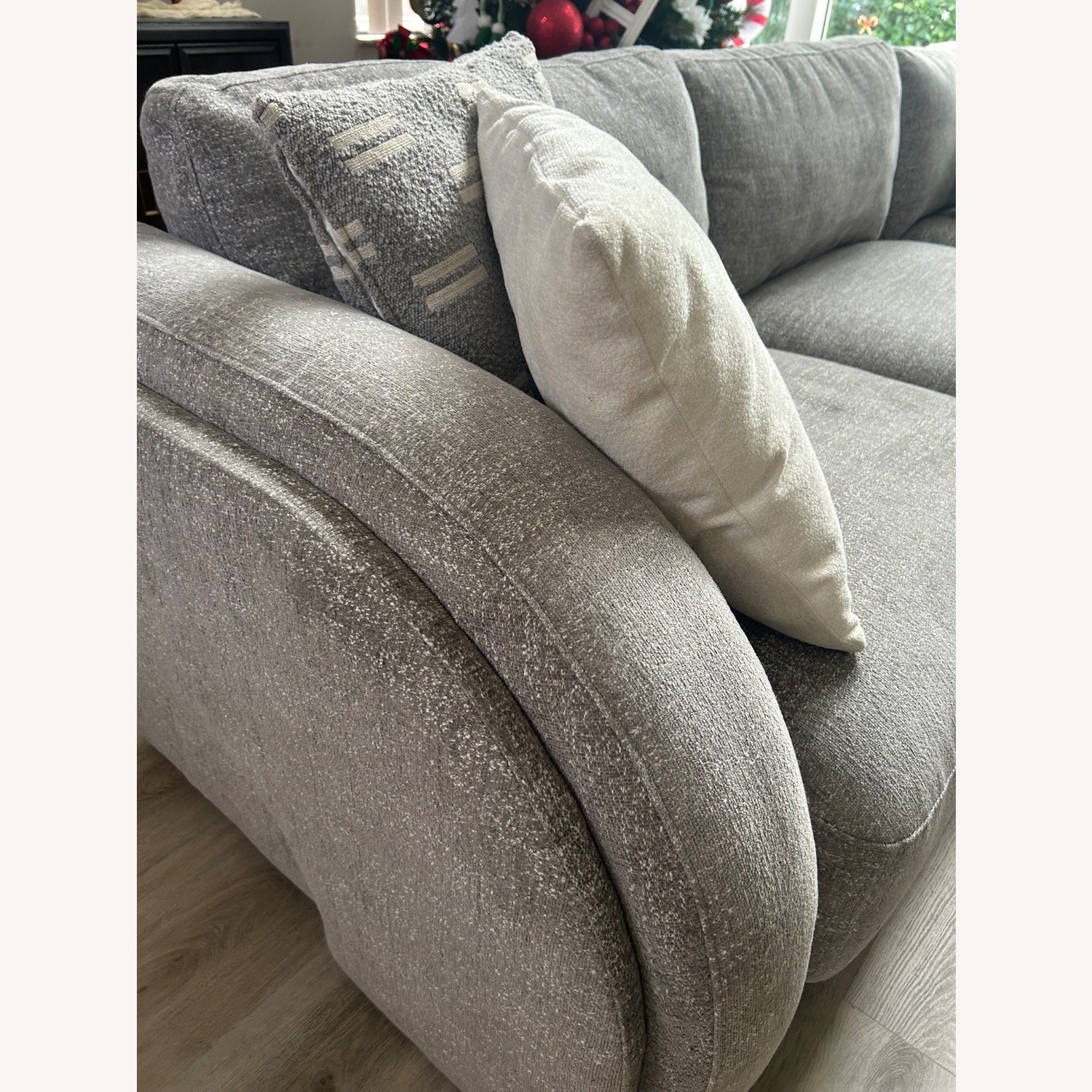 Grey Sectional Sofa with Chaise - image-7