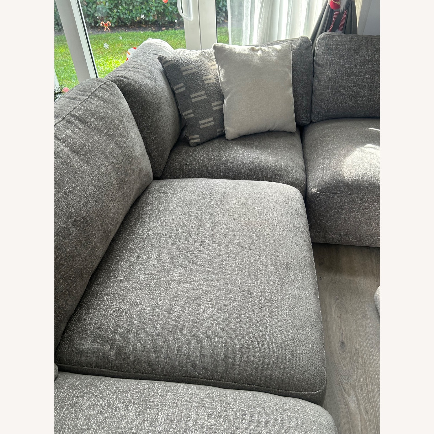 Grey Sectional Sofa with Chaise - image-3