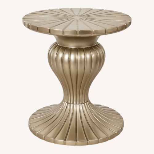 Used Ornate Round Pedestal Table for sale on AptDeco