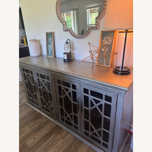 Used Light Gray Wood Sideboard for sale on AptDeco