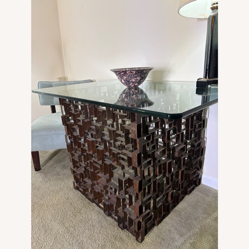Used Vintage 1970s Brutalist Welded Steel Maze Table for sale on AptDeco