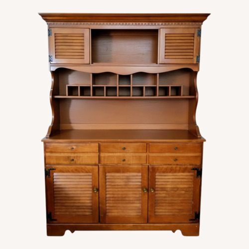 Used Vintage/Antique Finds Dark Brown Wood Armoire for sale on AptDeco