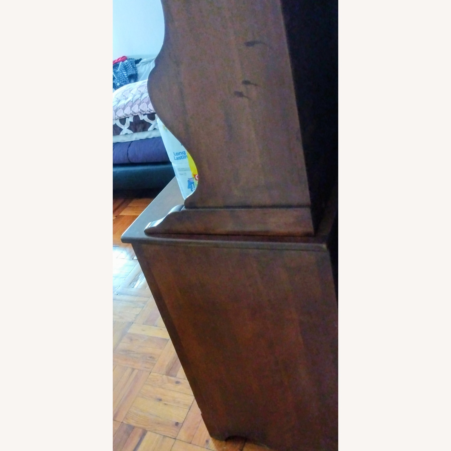 Vintage/Antique Finds Dark Brown Wood Armoire - image-5
