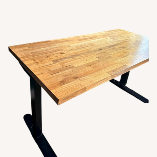 Used Walnut Standing Desk – Adjustable Height (28"-45") for sale on AptDeco