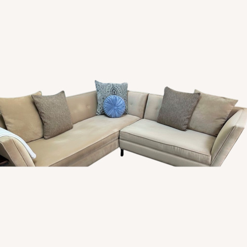 Used Natural Fabric 2 Piece Sectional for sale on AptDeco