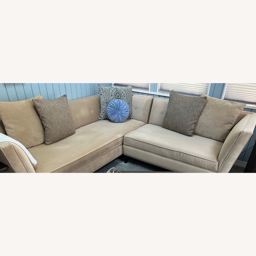 Used Natural Fabric 2 Piece Sectional for sale on AptDeco