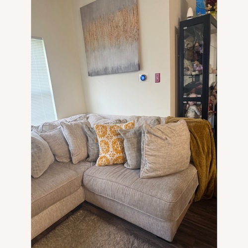 Used Natural Fabric 2 Piece Sectional for sale on AptDeco