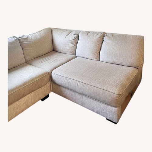 Used Natural Fabric 2 Piece Sectional for sale on AptDeco