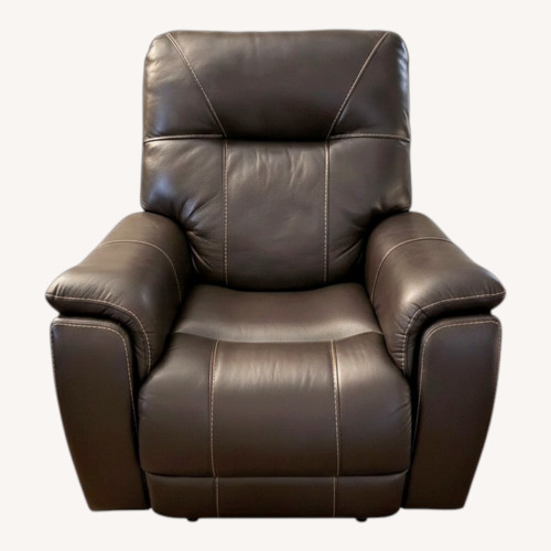 Used Dark Brown Leather Recliner for sale on AptDeco