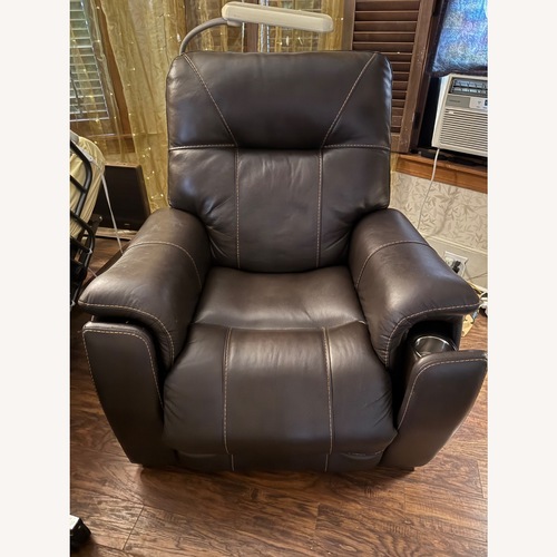 Used Dark Brown Leather Recliner for sale on AptDeco