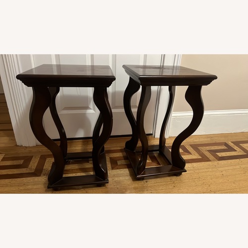 Used Vintage/Antique Finds Dark Brown Wood Side Tables for sale on AptDeco
