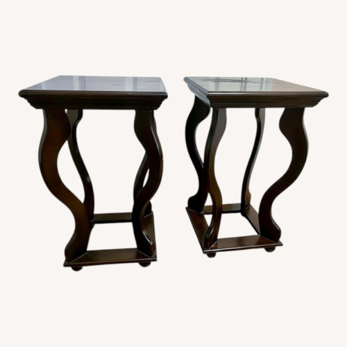 Used Vintage/Antique Finds Dark Brown Wood Side Tables for sale on AptDeco