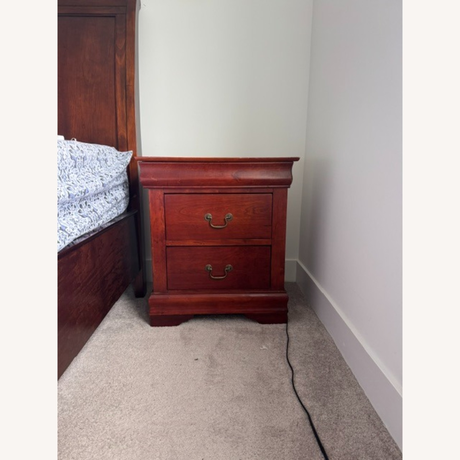 Raymour & Flanigan Dark Brown Wood Nightstands - image-2