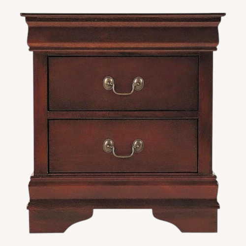 Used Raymour & Flanigan Dark Brown Wood Nightstands for sale on AptDeco