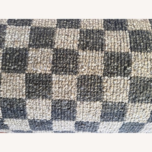 Used ABC Carpet Checked Olive Green Rug for sale on AptDeco
