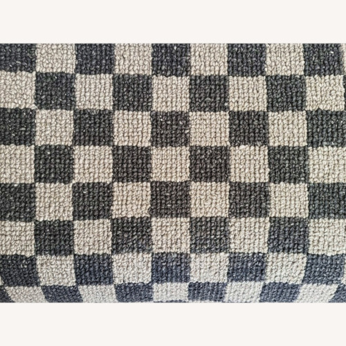 Used ABC Carpet Checked Olive Green Rug for sale on AptDeco
