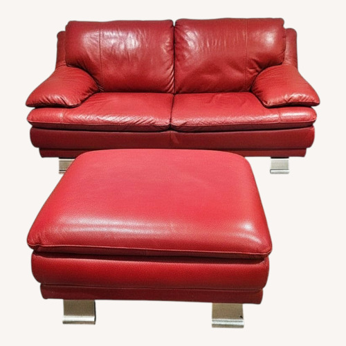 Used Natuzzi Red Leather 2 Seater Sofas for sale on AptDeco