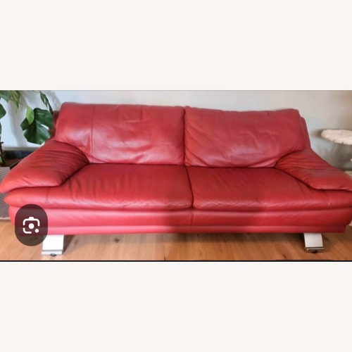 Used Natuzzi Red Leather 2 Seater Sofas for sale on AptDeco