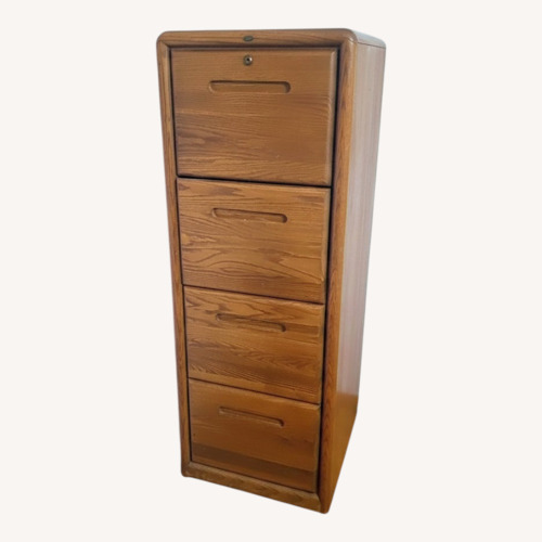 Used Honey Oak File Cabinet  for sale on AptDeco