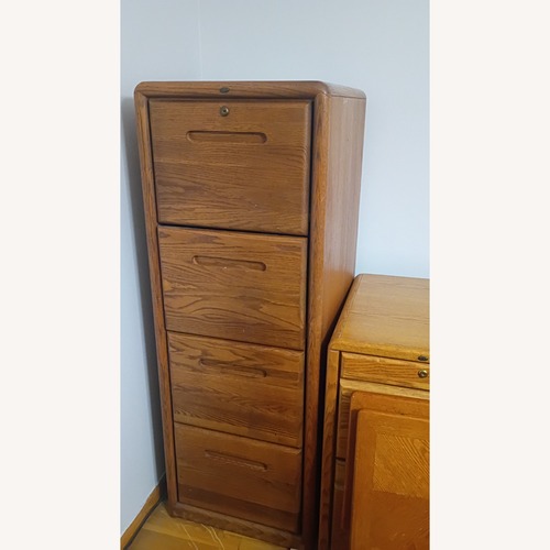 Used Honey Oak File Cabinet  for sale on AptDeco