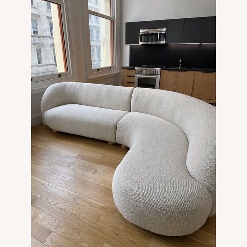 Used West Elm Laurent White Boucle Sectional for sale on AptDeco