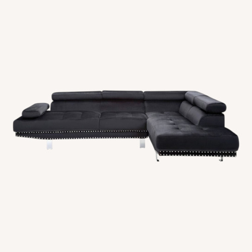 Used Black Chic Sectional Sofa for sale on AptDeco