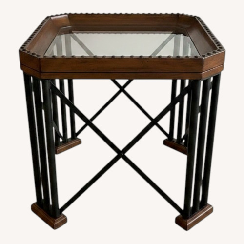Used Dark Brown Wood Coffee Table for sale on AptDeco
