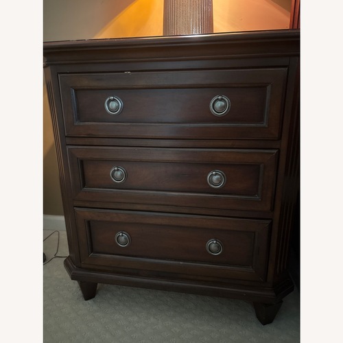 Used Vintage/Antique Finds Dark Brown Wood Nightstand for sale on AptDeco