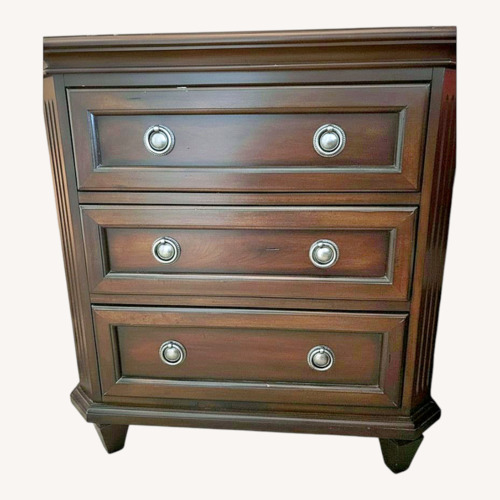 Used Vintage/Antique Finds Dark Brown Wood Nightstand for sale on AptDeco