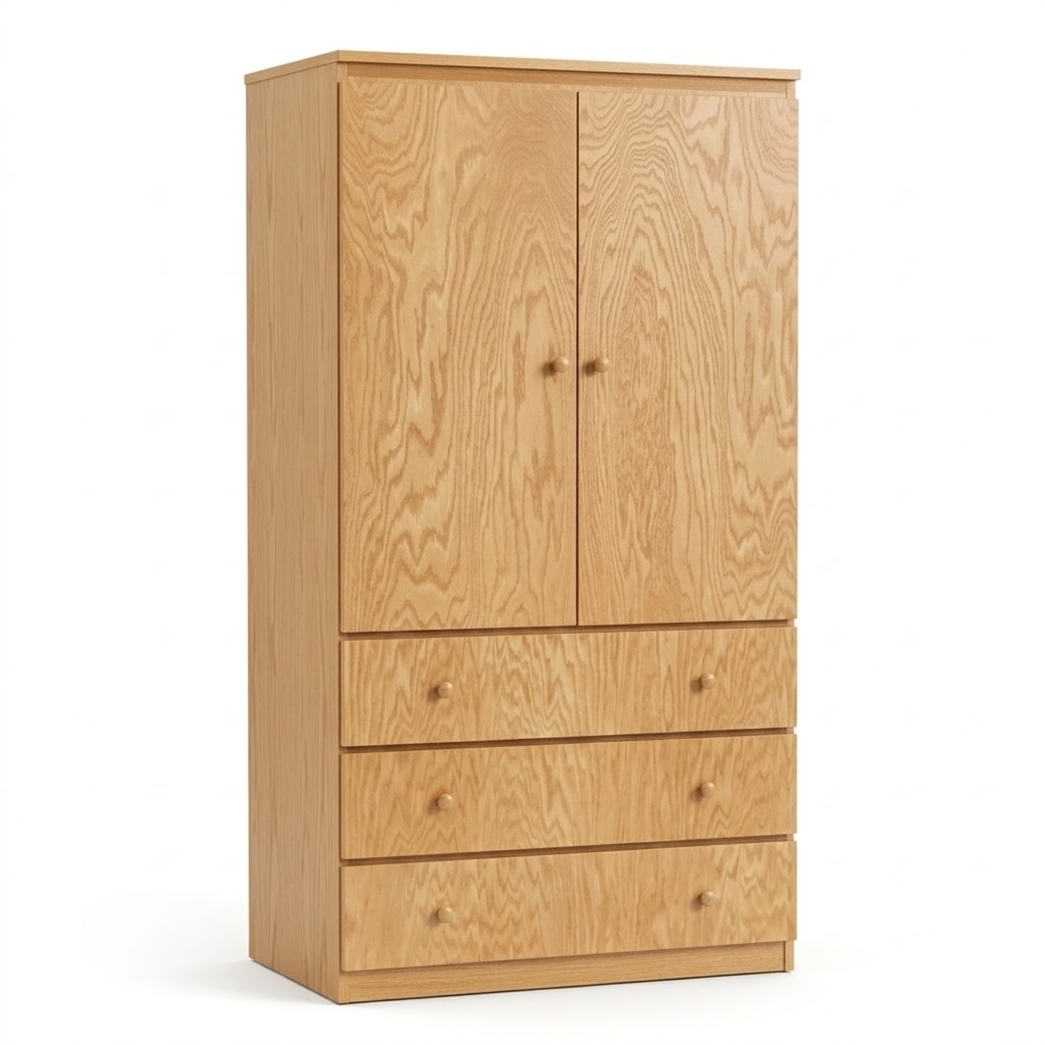Gothic Cabinet Craft Natural Wood Armoire - image-4