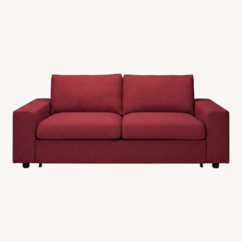 Used IKEA Red Fabric Sofa  for sale on AptDeco