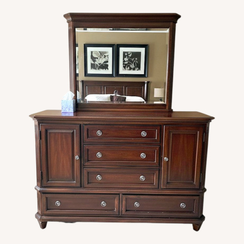 Used Vintage/Antique Dark Brown Wood Dresser for sale on AptDeco