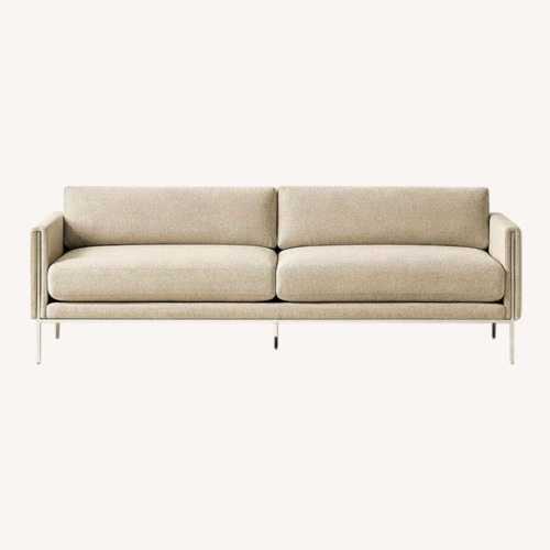 Used CB2 Ryker Natural Velvet 2 Seater Sofa for sale on AptDeco