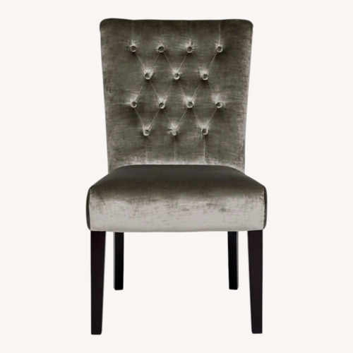 Used Z Gallerie Light Gray Velvet Dining Chairs for sale on AptDeco
